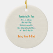 Woodland Fox Keramisch Ornament (Achterkant)