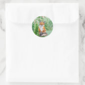 Woodland Fox Kerst sticker (Tas)