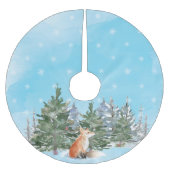 Woodland Fox Kerstmis Kerstboom Rok (Voorkant)