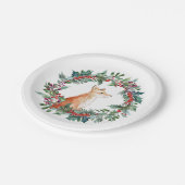 Woodland Fox Kerstmis Papieren Bordje (Gekanteld)