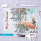 Woodland Fox Kerstmis Tissuepapier (Craft)