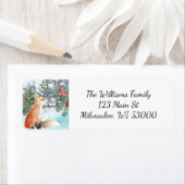 Woodland Fox kerstretouradres Etiket (Insitu)