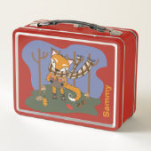 Woodland Fox Kind Metal Lunchbox (Achterkant)