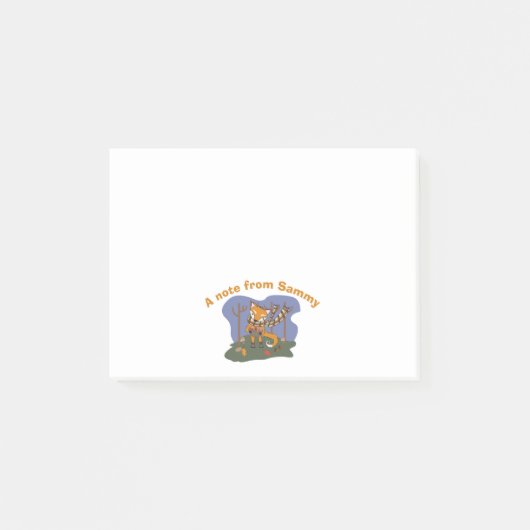 Woodland Fox Kind Post-it Notes (Voorkant)