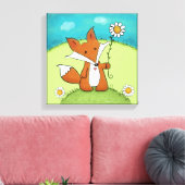 Woodland Fox Little Love voor jou Canvas Afdruk (Insitu (Woonkamer))