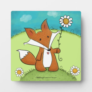 Woodland Fox Little Love voor jou Fotoplaat