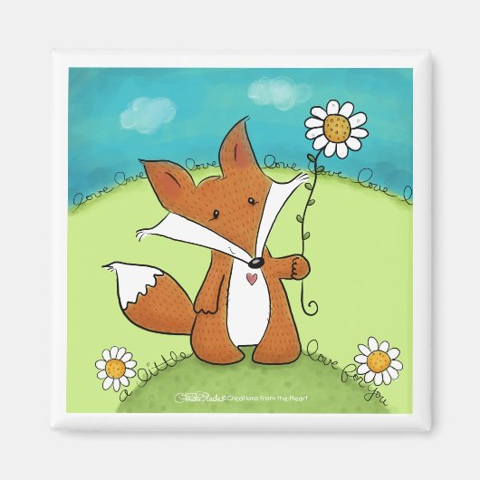 Woodland Fox Little Love voor jou Magneet (Voorkant)