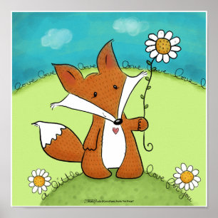 Woodland Fox Little Love voor jou Poster