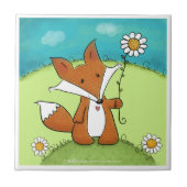 Woodland Fox Little Love voor jou Tegeltje (Voorkant)