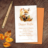 Woodland Fox Luier Raffle Ticket Informatiekaartje