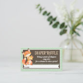 Woodland Fox Luier Raffle Tickets Informatiekaartje (Staand voorkant)