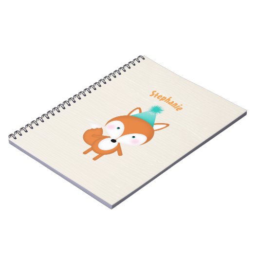 Woodland Fox met ballonnen Notitieboek (Linkerzijde)