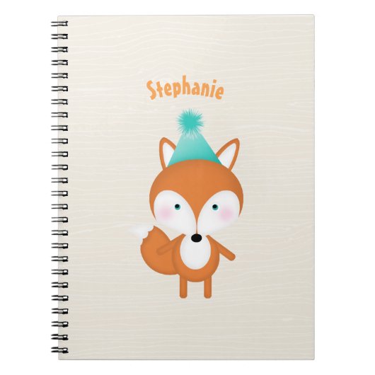 Woodland Fox met ballonnen Notitieboek (Voorkant)