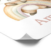 Woodland Fox met Boho Rainbow Nursery Poster (Hoek)