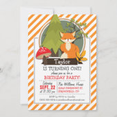 Woodland Fox; Oranje en witte strepen Kaart (Voorkant)