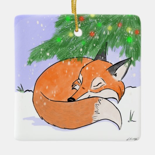 Woodland Fox Ornament (Voorkant)