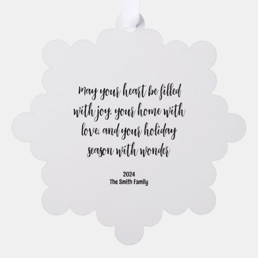 Woodland Fox Paper Ornament Kaart (Achterkant)