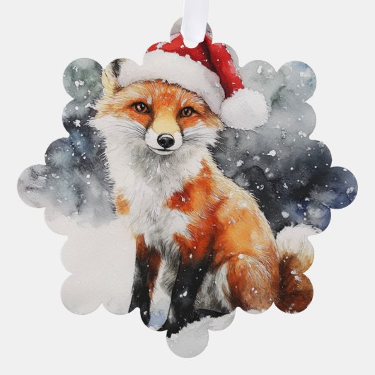 Woodland Fox Paper Ornament Kaart (Voorkant)