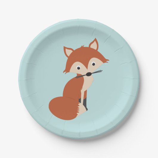 Woodland Fox Papieren Bordje (Voorkant)