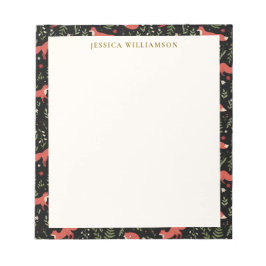 Woodland Fox Personalized Name Notitieblok