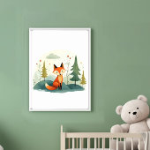 Woodland Fox Poster