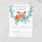 Woodland fox - raad eens hoeveel snoepjes informatiekaartje (Voorkant)