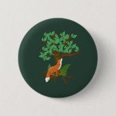 Woodland Fox Ronde Button 5,7 Cm (Voorkant)