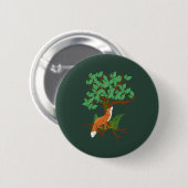 Woodland Fox Ronde Button 5,7 Cm (Voorkant /achterkant)