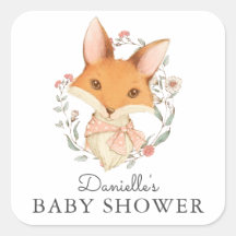  Woodland Fox Roze Baby shower voor Meisje