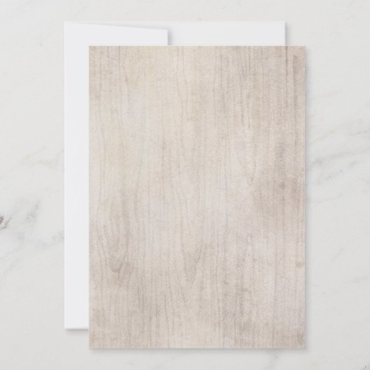 Woodland Fox Rustic Baby Shower Invitations Kaart (Achterkant)