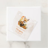 Woodland Fox Schattige Baby shower Bedankjes Labels (In situ)