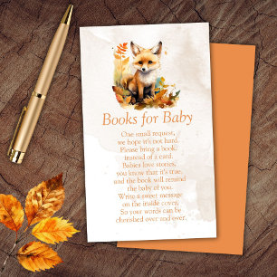 Woodland Fox Schattige Baby shower Boeken voor Bab Informatiekaartje