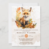 Woodland Fox Schattige Baby shower Kaart (Voorkant)