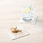 Woodland Fox Schattige Baby shower Kartonnen Onderzetters (Insitu)