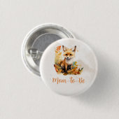 Woodland Fox Schattige Baby shower Ronde Button 3,2 Cm (Voorkant /achterkant)