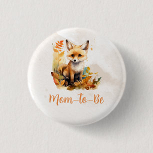 Woodland Fox Schattige Baby shower Ronde Button 3,2 Cm