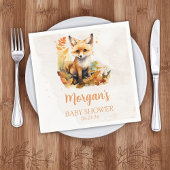 Woodland Fox Schattige Baby shower Servet