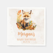 Woodland Fox Schattige Baby shower Servet (Voorkant)