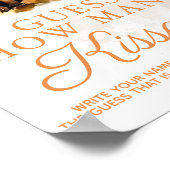 Woodland Fox Schattige Baby shower spel hoeveel ku Poster (Hoek)