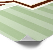 Woodland Fox; Sinaasappel, Sage, bruin Baby shower Poster (Hoek)