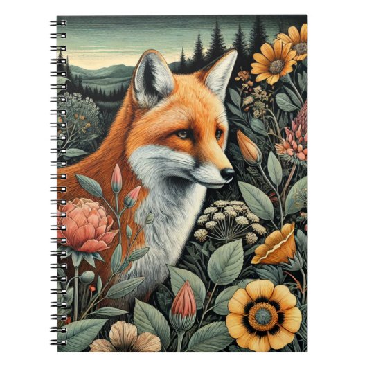 Woodland Fox Spiral Notitieboek | Leuk dier-thema (Voorkant)