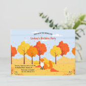 Woodland Fox Uitnodiging (Staand voorkant)