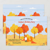 Woodland Fox Uitnodiging (Voorkant / Achterkant)