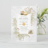 Woodland Fox | Uitnodiging voor bos-babyshower (Staand voorkant)