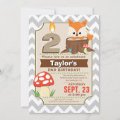 Woodland Fox verjaardagsuitnodiging Kaart (Voorkant)