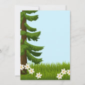 Woodland Fox verjaardagsuitnodiging Kaart (Achterkant)