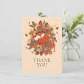 Woodland Fox welp dank u Bedankkaart (Staand voorkant)