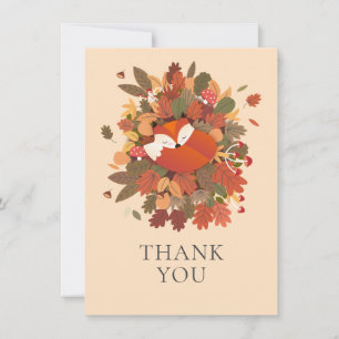 Woodland Fox welp dank u Bedankkaart