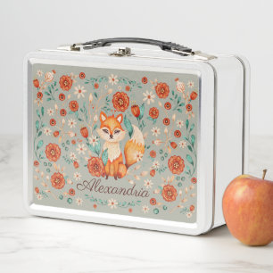  Woodland Fox Whimsical Waterverf Naam