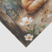 Woodland Fox with Botanical Details Tissuepapier (Detail)